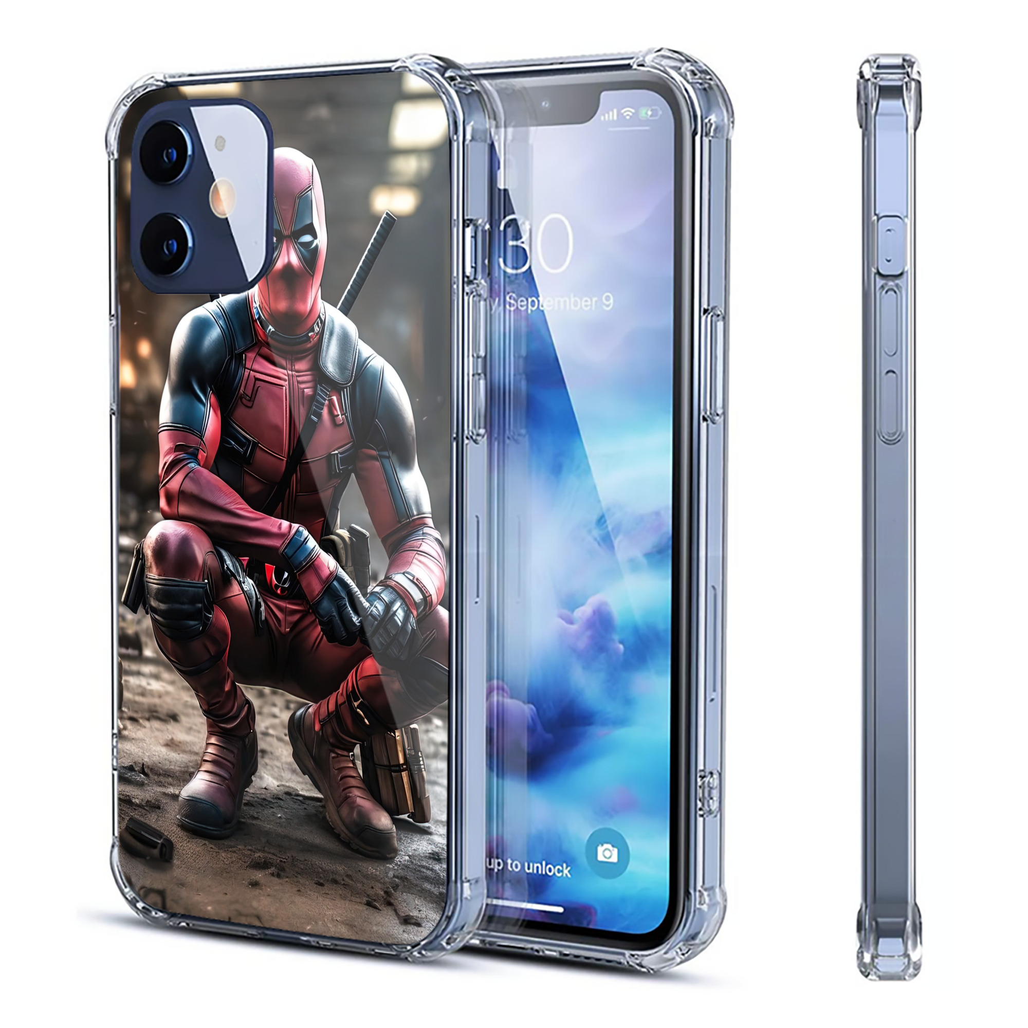 （画像用） Deadpool デッドプール 【iPhone 12シリーズ対応】透明スマホケース（クリアソフトケース）